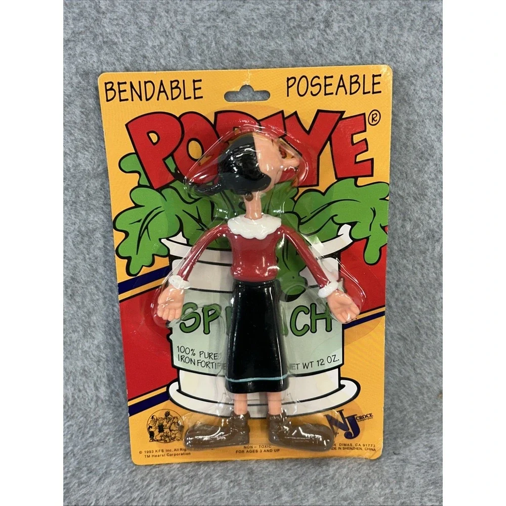 Olive Oyl Bendable Figure Unisex Multi NJ Croce Popeye Poseable Toy 1993 7in